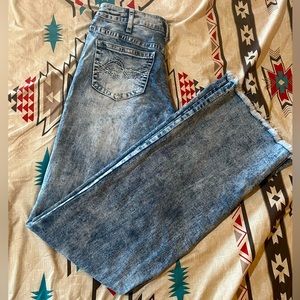 Frayed hem 27x37 Cowgirl Tuff Wide Leg Trousers